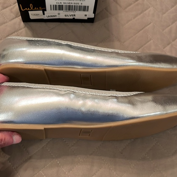 Lainny Silver Strappy Ballet Flats/NIB/Size 8 - Picture 10 of 12